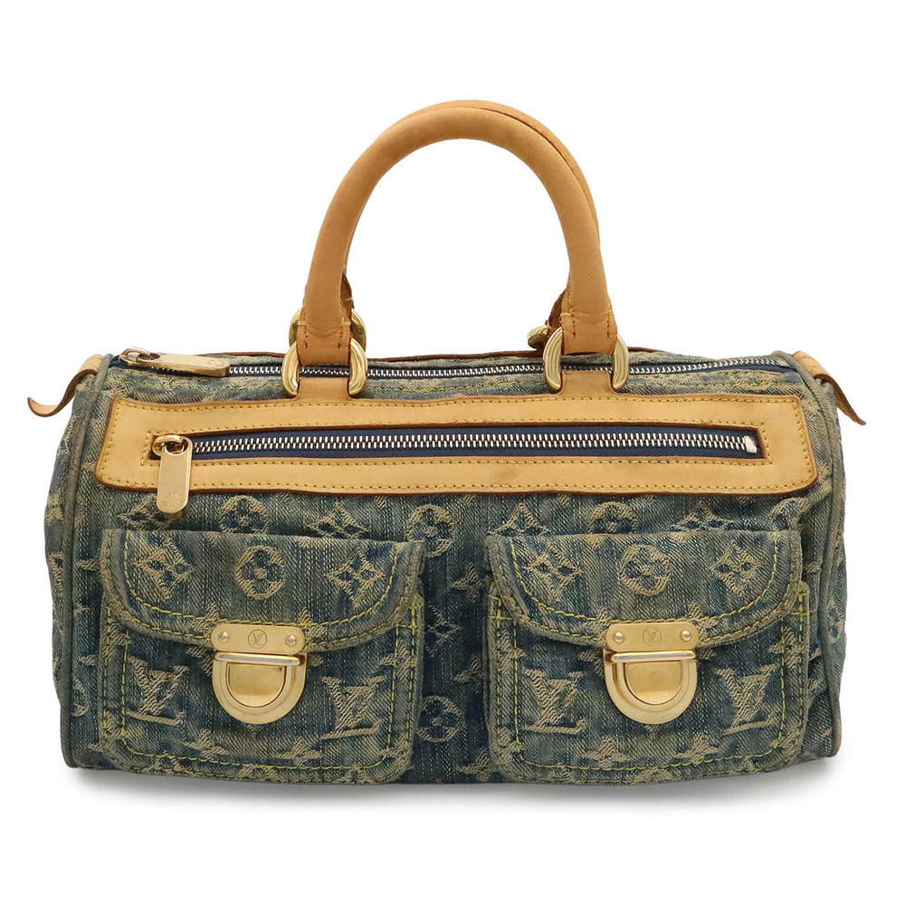 Louis Vuitton Monogram Denim Neo Speedy Boston Bag Blue